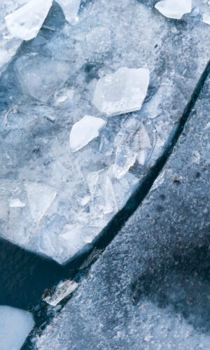 HD wallpaper broken tiles on road broken rocks lot on a body of water ice iphone 13 wallpaper 2