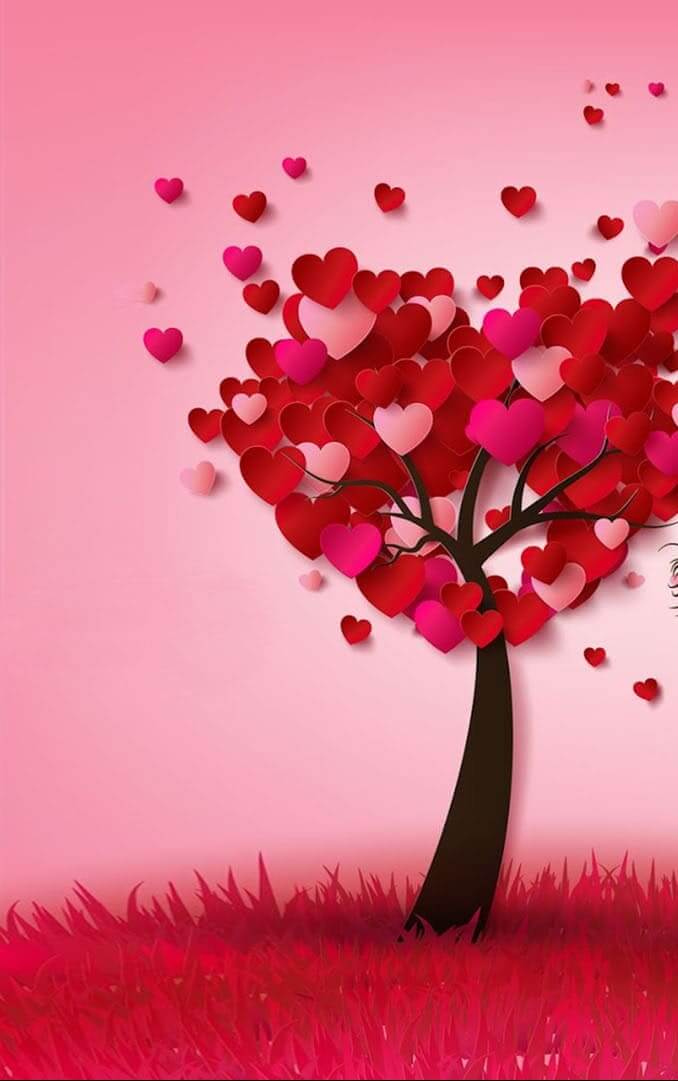 Fondo de pantalla HD Dia de San Valentin Tarjetas Dia del amor Arbol amoroso