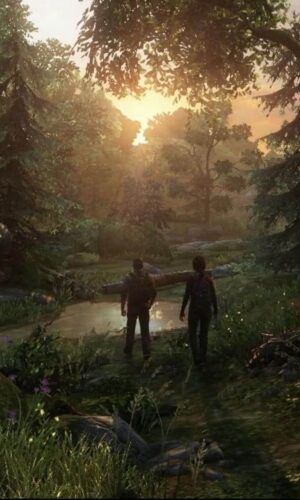 Fondo de pantalla HD Joel y Ellie The Last of Us interfaz de juego juegos