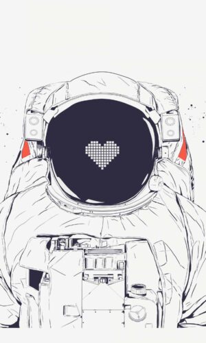 Astronauta amor IPhone fondo de pantalla HD