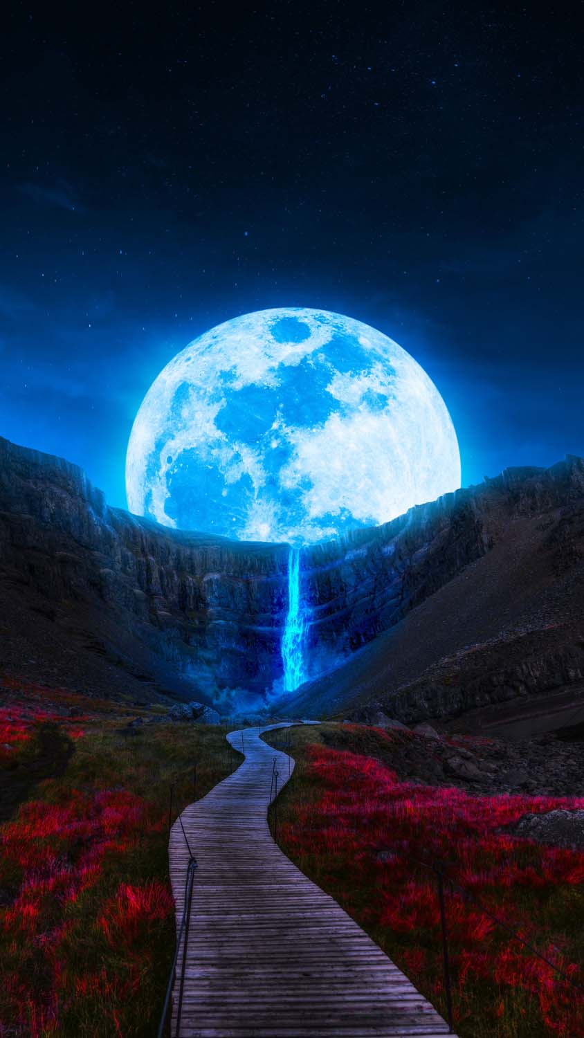 Cascada de la luna IPhone Wallpaper HD