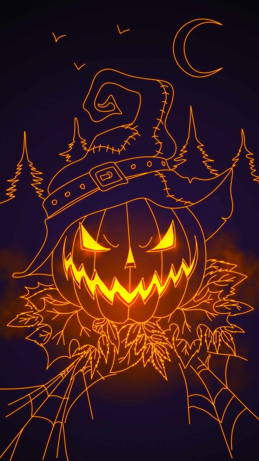 Fondo de pantalla de calabaza de Halloween para iPhone