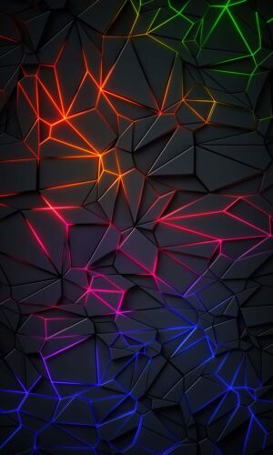 Fondo de pantalla de luces de neon RGB 3D para