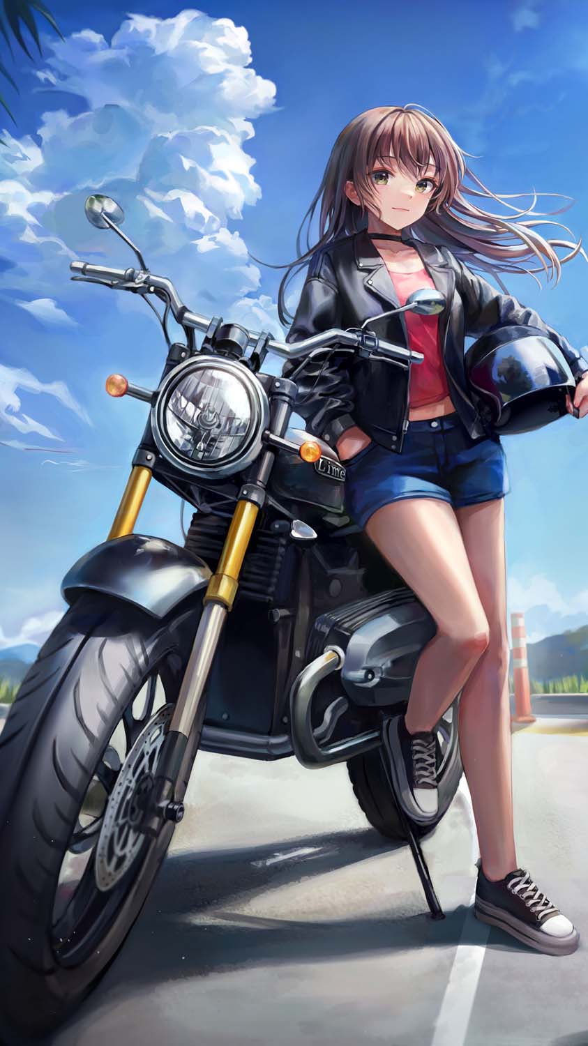 Biker Girl Anime IPhone Fondos de pantalla HD