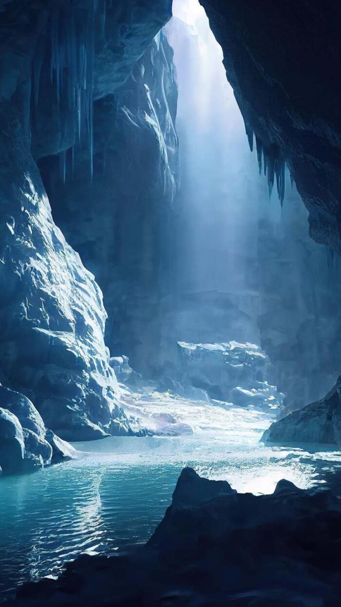 Grotte de glace iPhone Fond decran HD