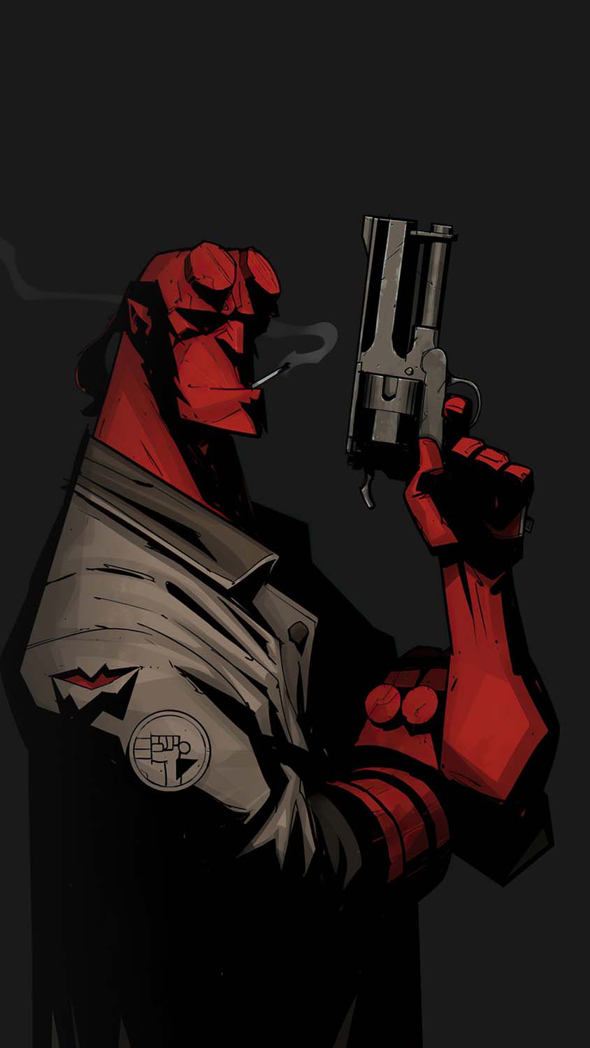 Hellboy Pistolet IPhone Fond decran HD