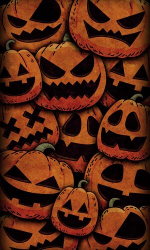Visages de citrouille Halloween IPhone Fond decran HD