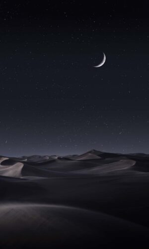 Desert nuit lune IPhone fond decran HD