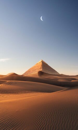 Pyramide dans le desert IPhone Fond decran HD