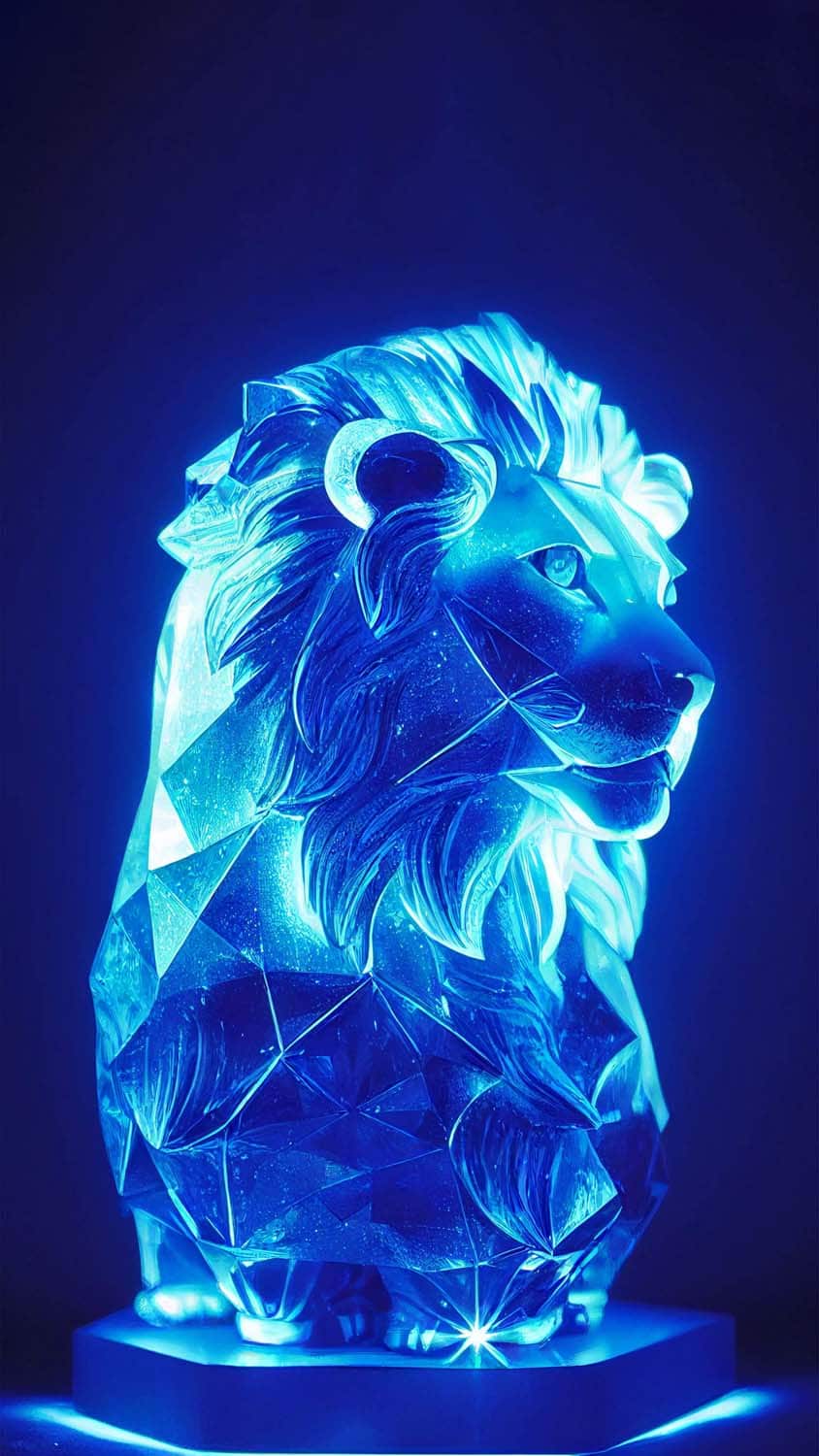 Fond decran iPhone Crystal Lion HD