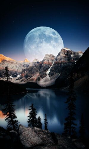 Lac Lune IPhone Fond decran HD