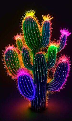 Cactus colore iPhone fond decran HD