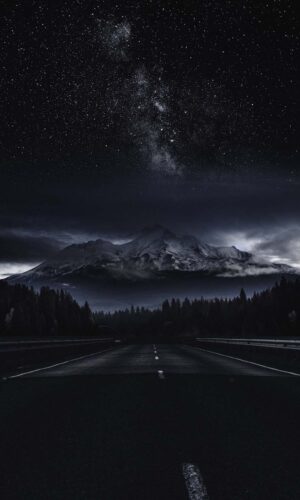 Dark Road Starry Sky IPhone fond decran HD