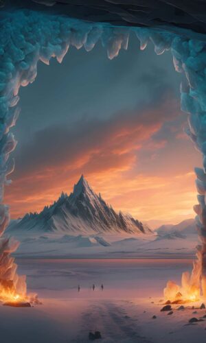 Grotte de glace iPhone Fond decran HD