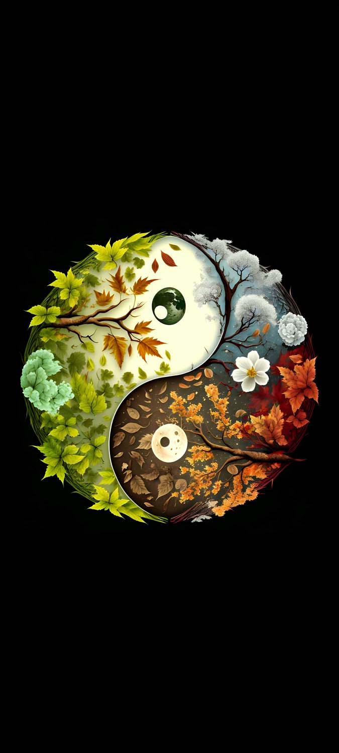 Nature Yin Yang IPhone fond decran HD