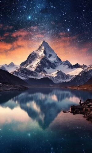 Alpes montagnes ciel etoile IPhone fond decran HD