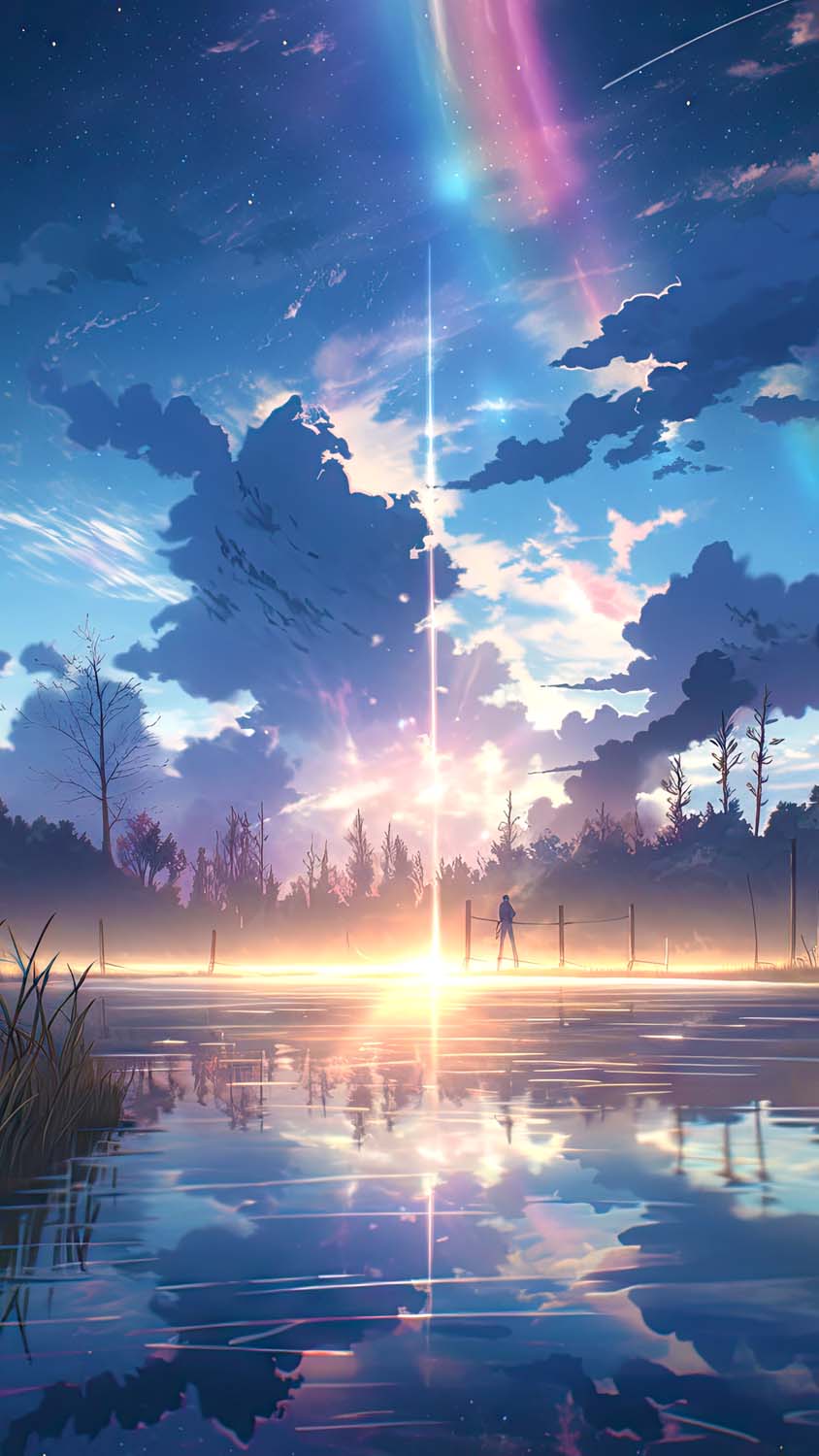 Anime Sky Reflection IPhone Fond decran HD
