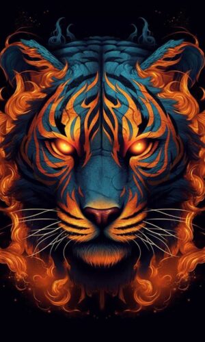 Art de visage de lion IPhone Fond decran HD