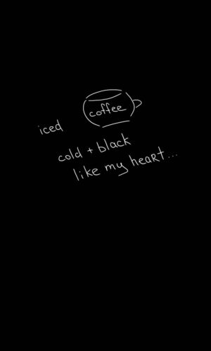 Cafe noir froid comme mon coeur iPhone fond decran HD