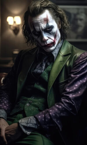 Joker assis seul IPhone Fond decran HD
