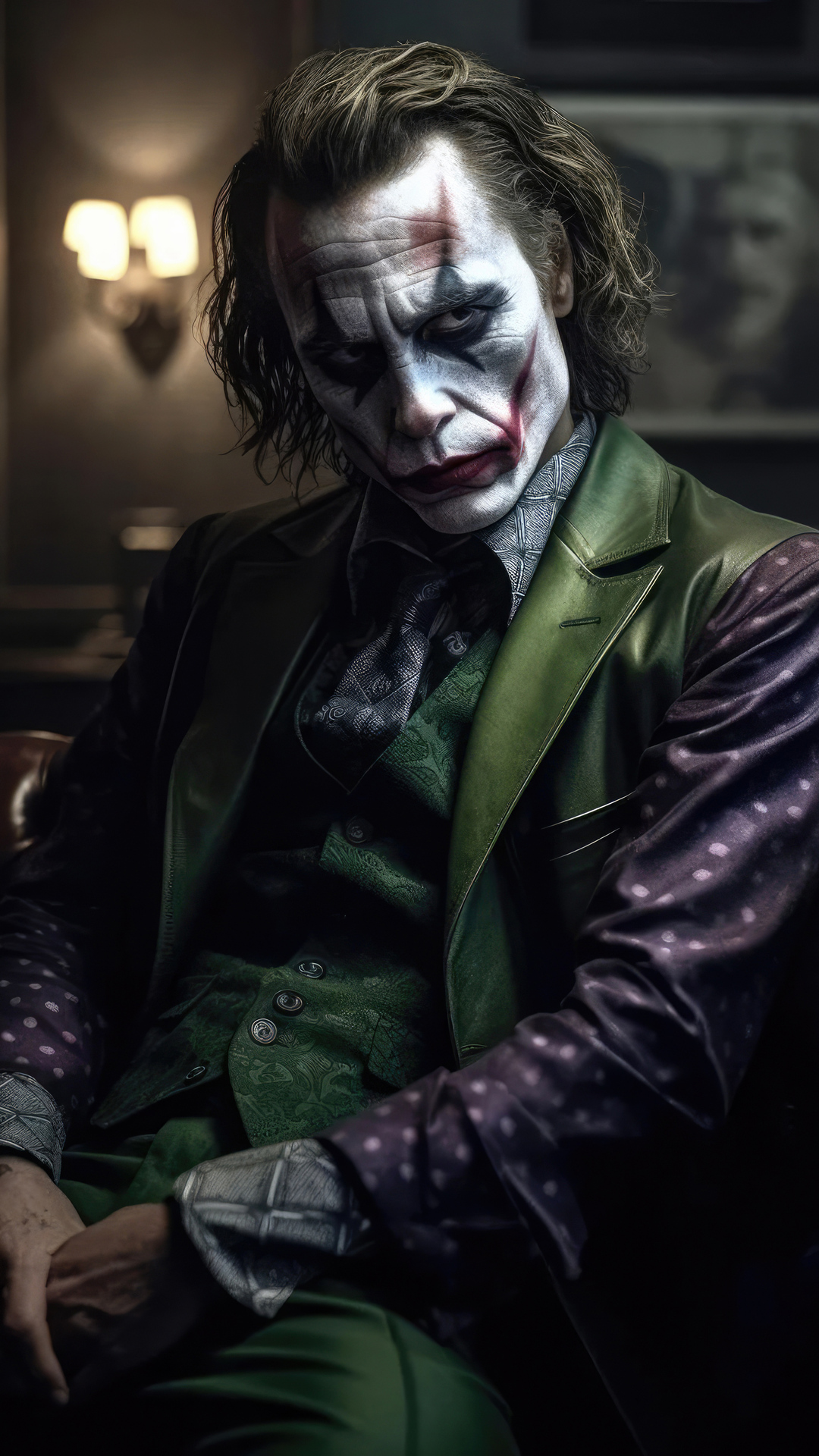 Joker assis seul IPhone Fond decran HD