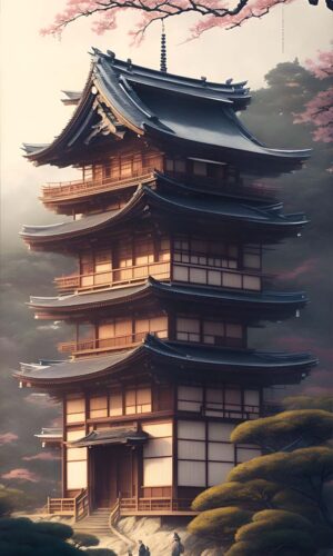 Japon Temple IPhone Fond decran 4K