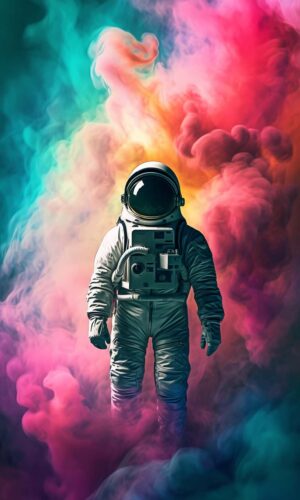 Astronaut Art iPhone Wallpaper 4K