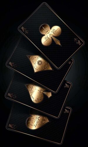 Black Poker Cards iPhone Wallpaper 4K