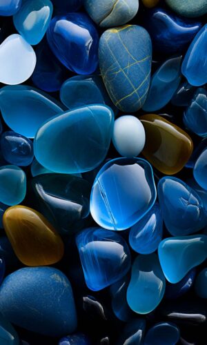 Blue Stones iPhone Wallpaper 4K