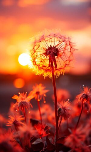 Dandelions Sunlight iPhone Wallpaper 4K