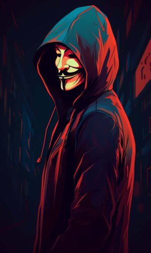 Hoodie Anonymous iPhone Wallpaper 4K