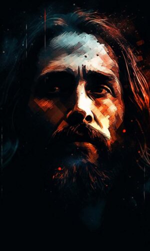 Jesus Face iPhone Wallpaper 4K