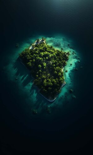 Mini Island IPhone Wallpaper 4K