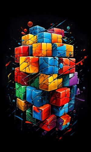 Rectangle Blocks iPhone Wallpaper 4K