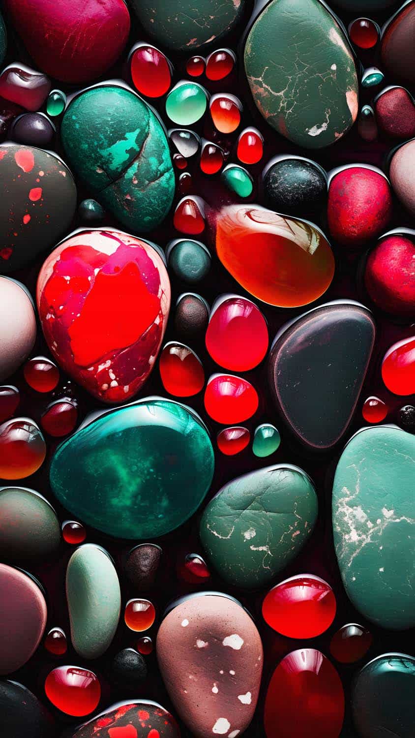 Colorful Pebble Stones iPhone Wallpaper 4K