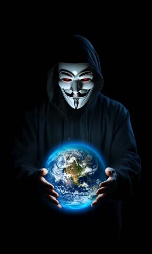 Anonymous Earth iPhone Wallpaper 4K