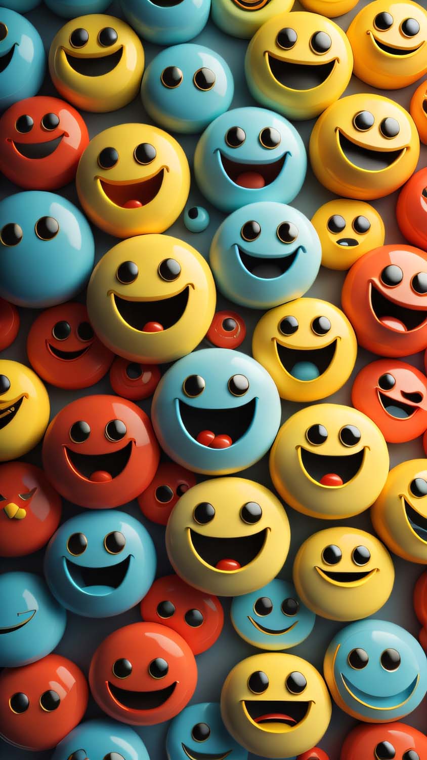 Smiley Faces iPhone Wallpaper 4K