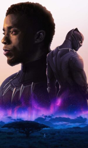 Black Panther Chadwick Boseman Tribute iPhone Wallpaper