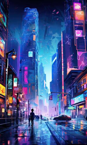 City 2077 iPhone Wallpaper 4K