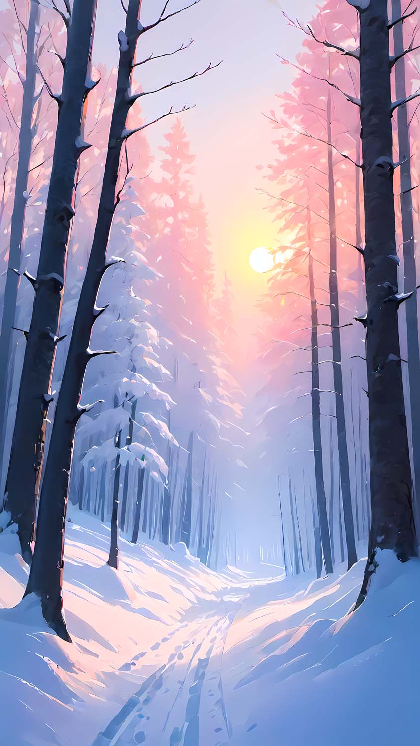 Snowy Forest iPhone Wallpaper iPhone Wallpapers