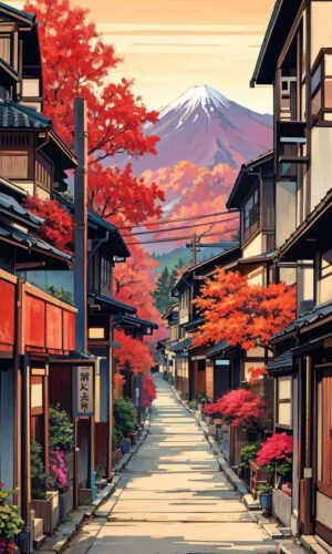 Street in Japan iPhone Wallpapers