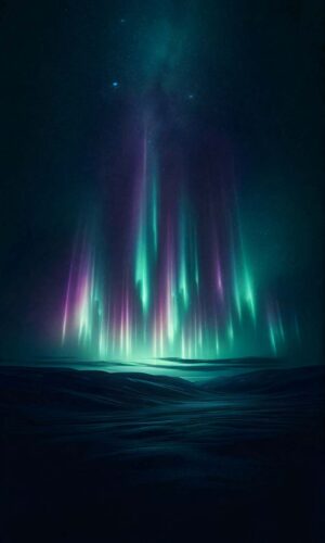 Aurora Lights Laser iPhone Wallpaper