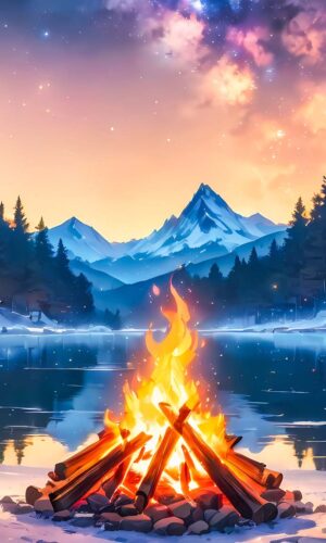 Camping Bonfire iPhone Wallpapers iPhone Wallpapers