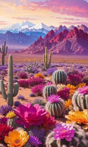 Flower Cactus iPhone Wallpaper HD
