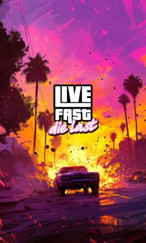 GTA 6 Live Fast Die Last iPhone Wallpaper