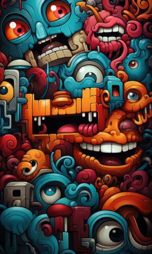 Graffiti Monsters iPhone Wallpaper iPhone Wallpapers