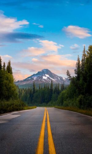 Road to Mountains iPhone Wallpaper