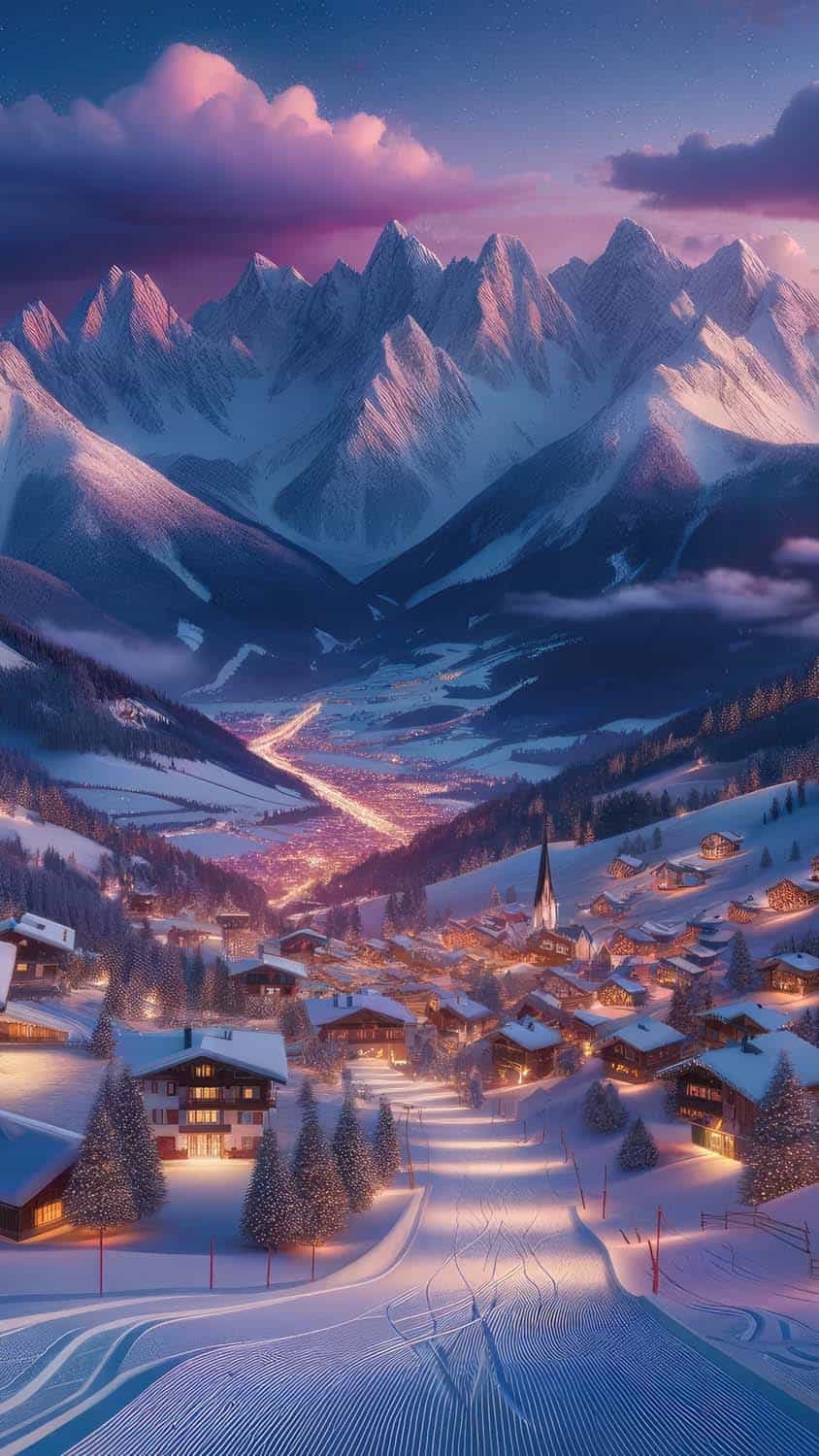 Winter Time Village iPhone Wallpaper iPhone Wallpapers