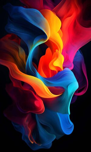 Colorful Waves iPhone Wallpaper HD
