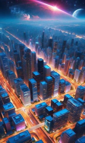 Extraterrestrial City iPhone Wallpaper HD